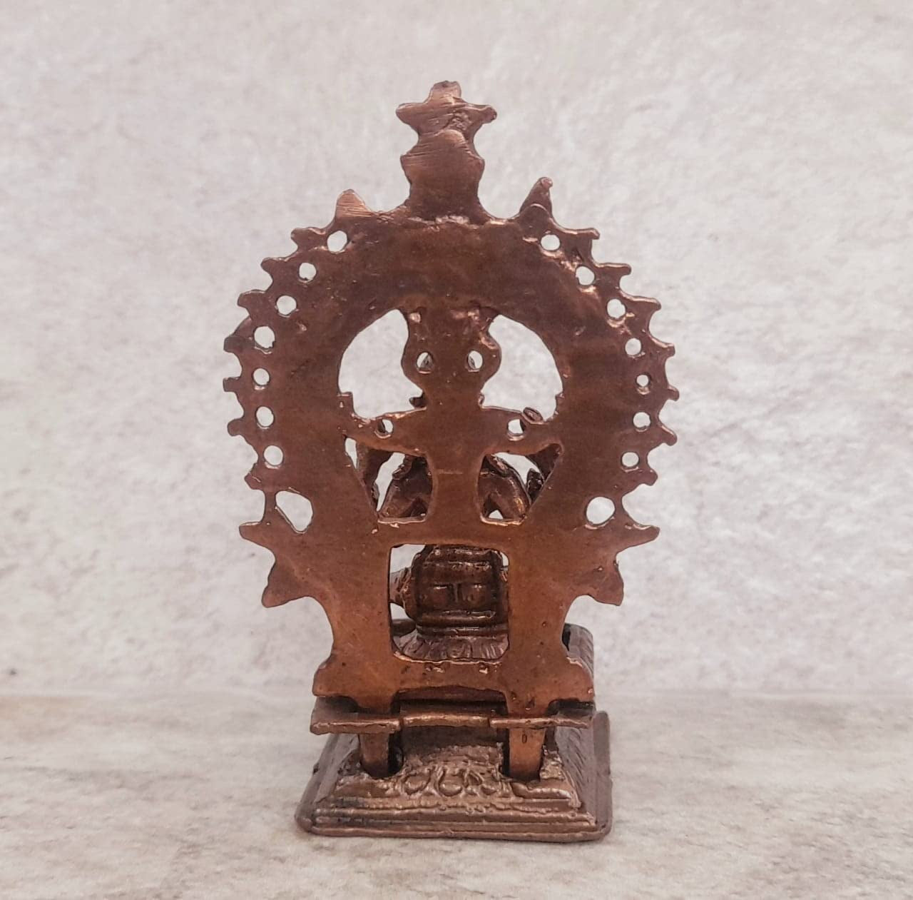 Brownish-Orange Copper Idols India, 3.3 Inches, Handmade Lord Hayagriva, 100G, Patina Antique Finish, Pack Of 2 Piece