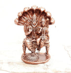 Brown Copper Idols Of God Lakshmi Narasimhar, 2.3 Inches, 110 Gram, Patina Antique Finish, Pack Of 1 Piece