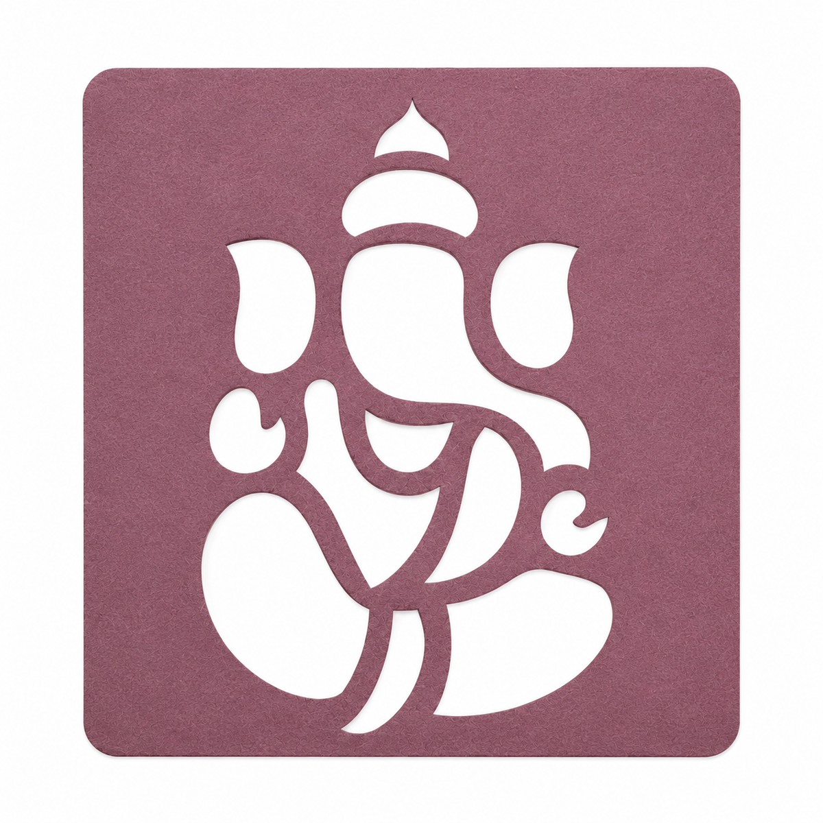 Lord Ganesha Rice & Grain Rangoli Stencil | MDF Reusable Pooja Saanche for Homam, Pooja & Festival Decoration - Unicraf