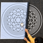 Sudarshanam 3 feet Normal Flex Stencil | Traditional Lotus Mandala Design | Unikraf