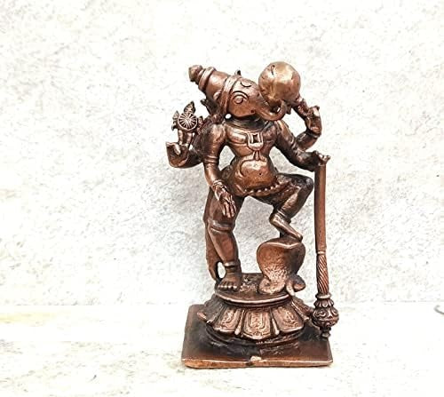 Copper Idols, 8.5 Cm, Handmade Bhoo Varaha 280Grams, Patina Antique Finish, Pack Of 1 Piece