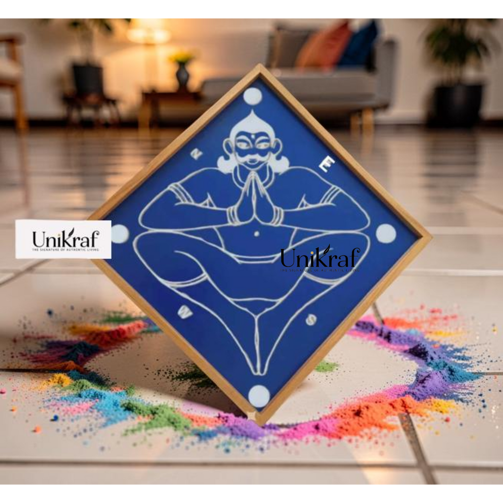 Vastu Purusha Yantra Rangoli Design Stencil Wooden  Pack of 1 piece