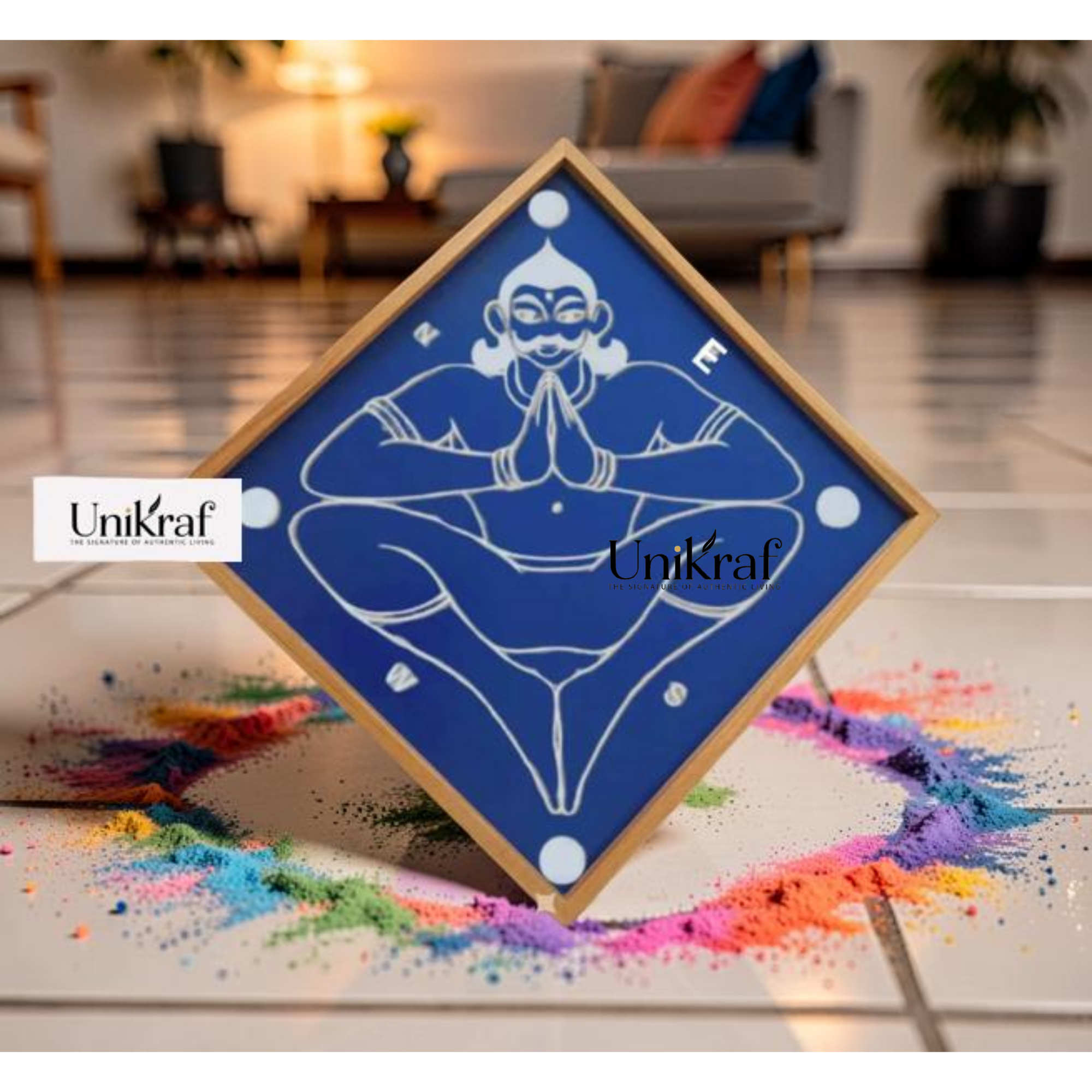 Vastu Purusha Yantra Rangoli Design Stencil Wooden  Pack of 1 piece