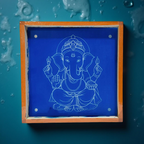Unikraf Ganesha Rangoli Stencil Wooden 10*10 Inches Pack of 1 Piece