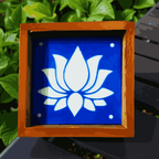Unikraf  Lotus Flower Rangoli Stencil Wooden 5X5 Inches Pack of 1 piece
