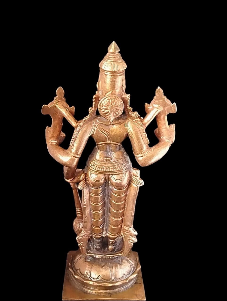 Brown Copper Idols Of God Srinivasa Perumal 6 Inches, 560 Garm Pack Of 1 Piece