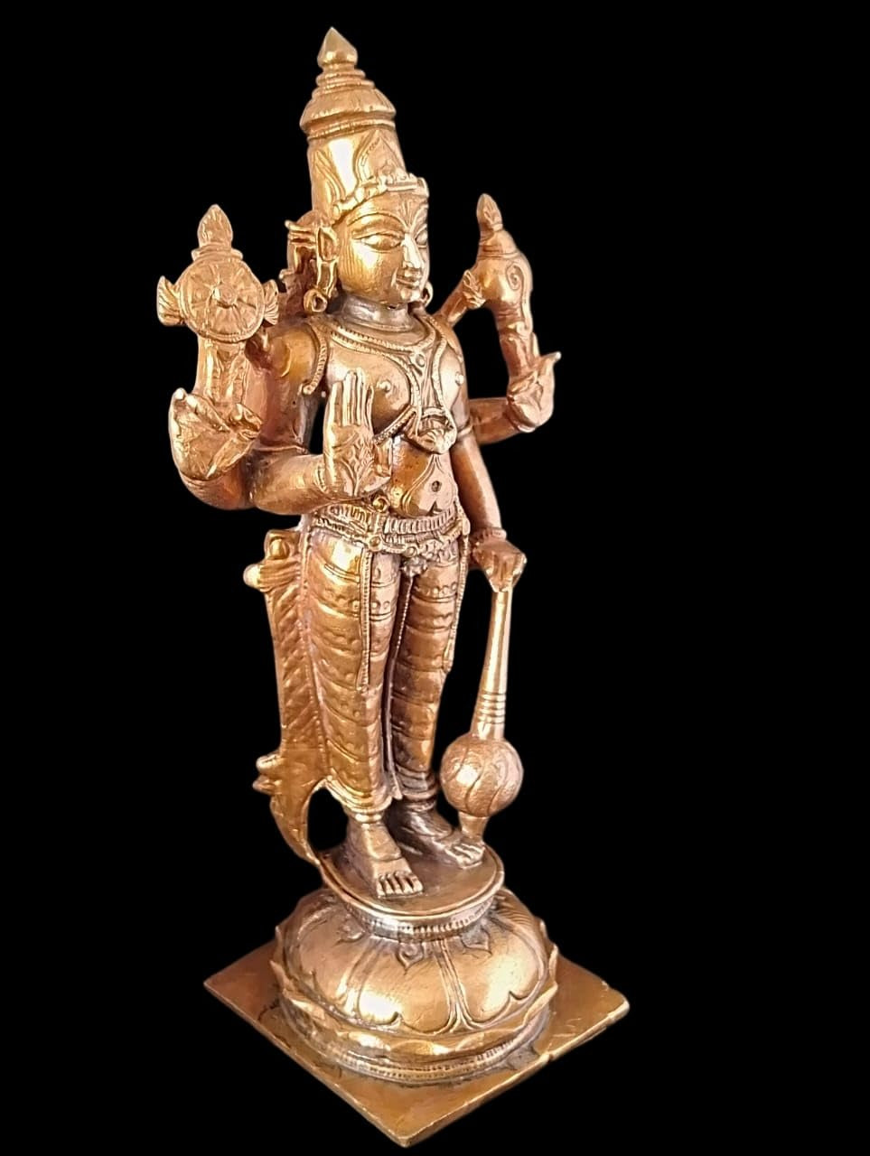 Brown Copper Idols Of God Srinivasa Perumal 6 Inches, 560 Garm Pack Of 1 Piece