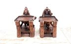 Brownish-Orange Copper Idols, 7.5 Cm, Handmade Hanuman And Garuda Combo 610 G, Patina Antique Finish, Pack Of 1 Piece