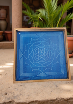 Unikraf Surya Mandala Yantra 2 Rangoli Stencil Wooden 13x13 Inches Pack of 1 piece