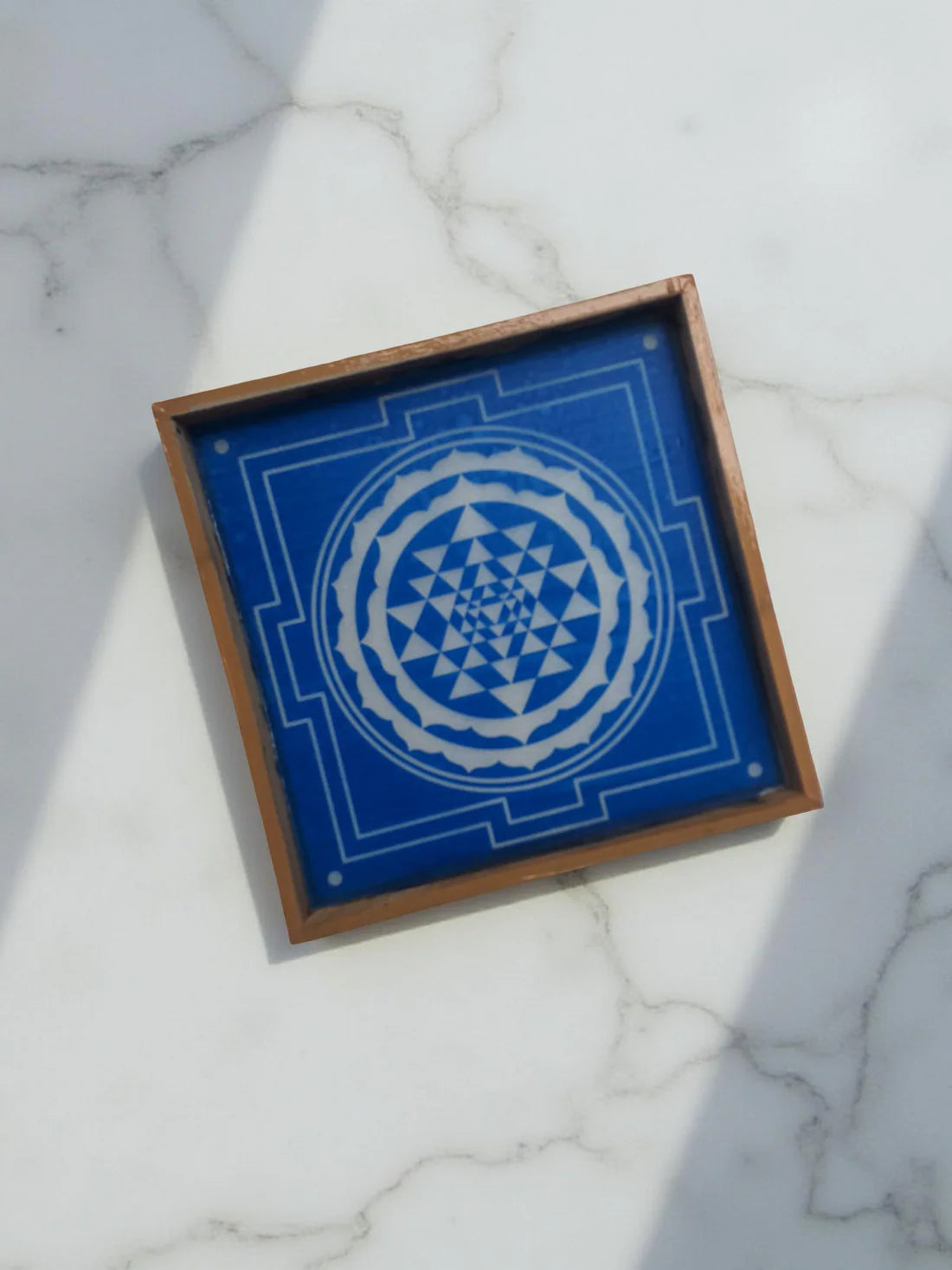 Unikraf  Sri Chakra Yantra Rangoli Stencil Wooden 13x13 Inches Pack of 1 piece