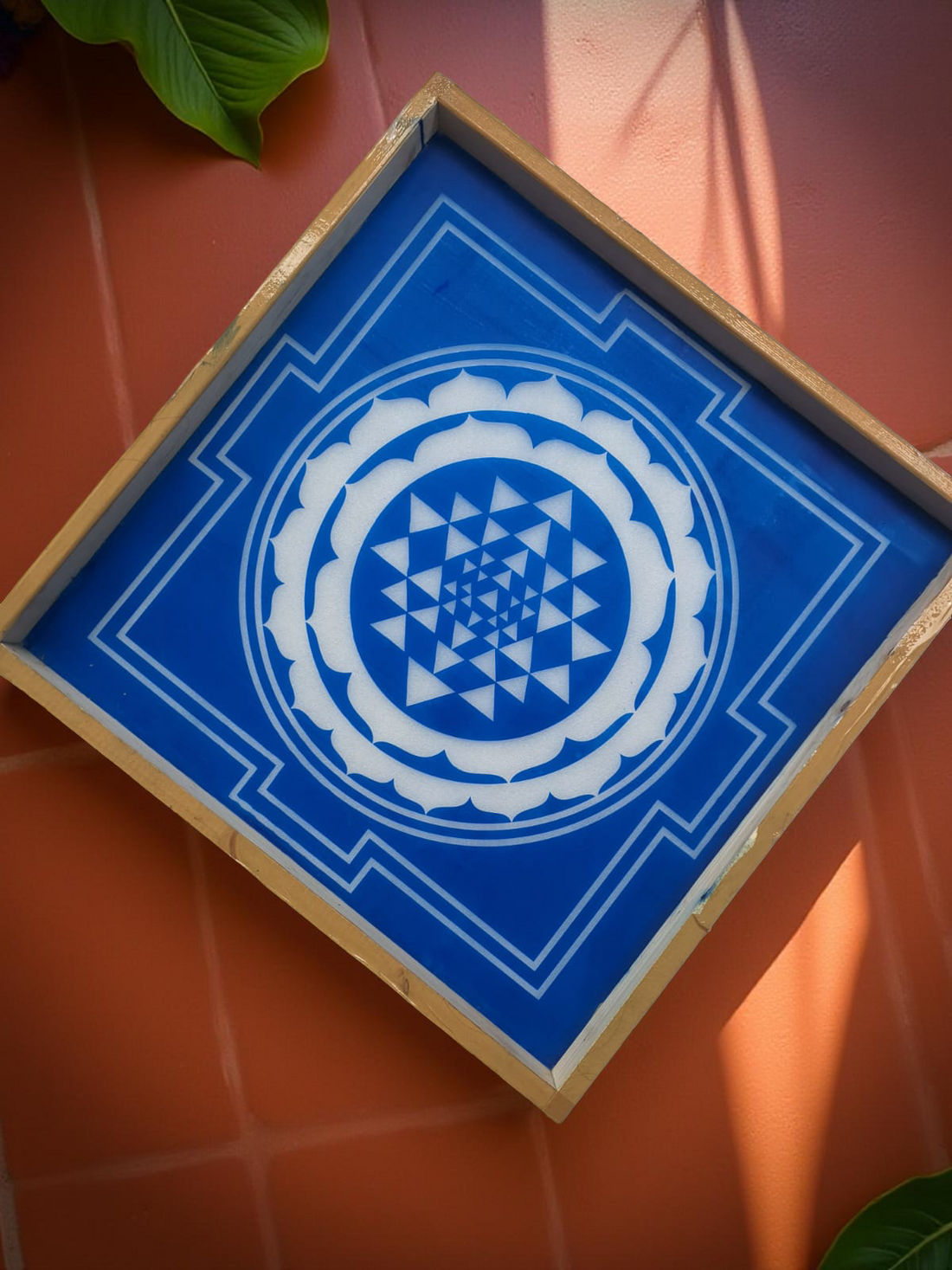 Unikraf  jumbo Sri Chakra Yantra  Rangoli Stencil Wooden 24*24 Inches Pack of 1 piece