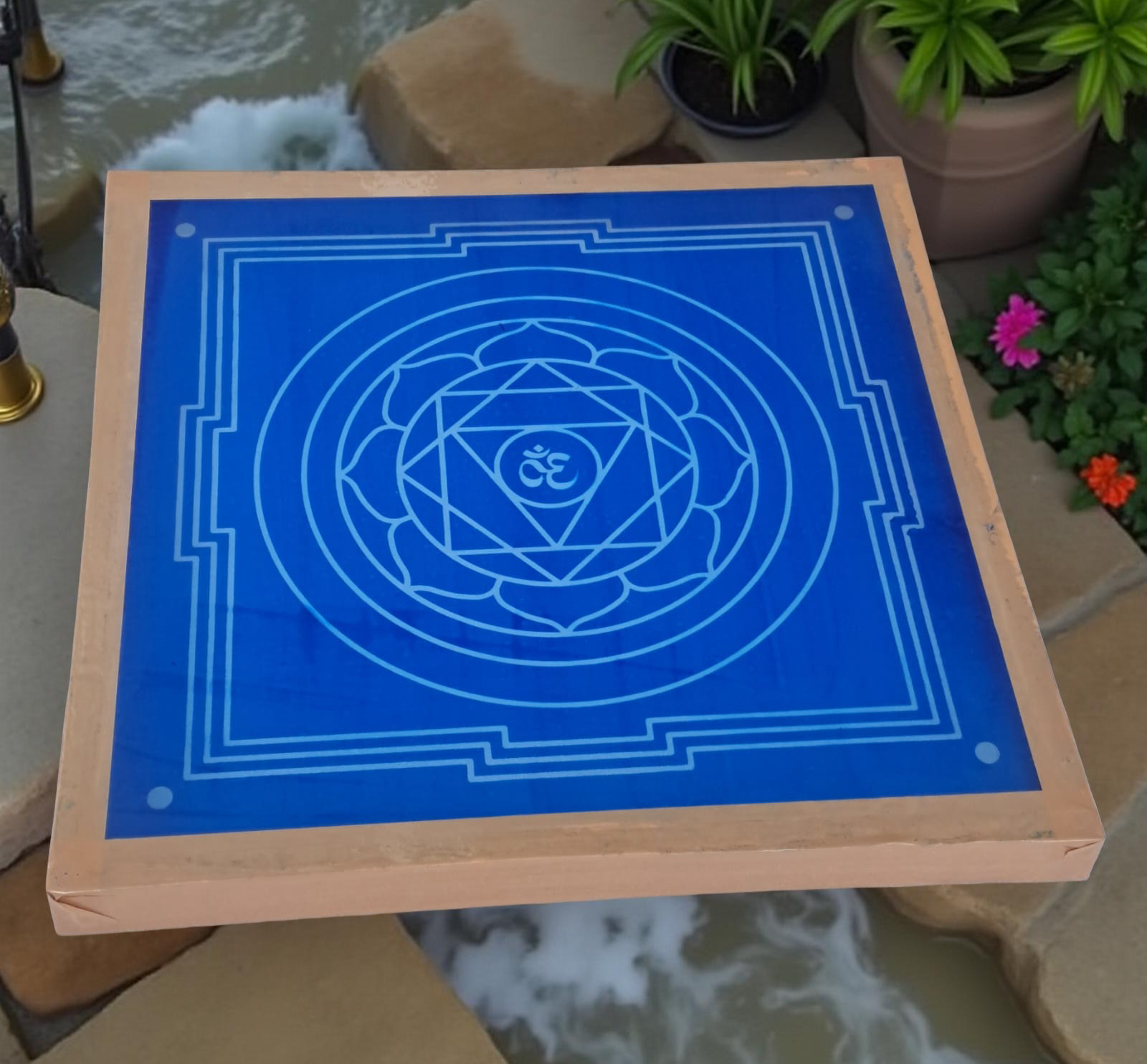 Pratyangira Yantra Rangoli Stencil Wooden Pack of 1 piece