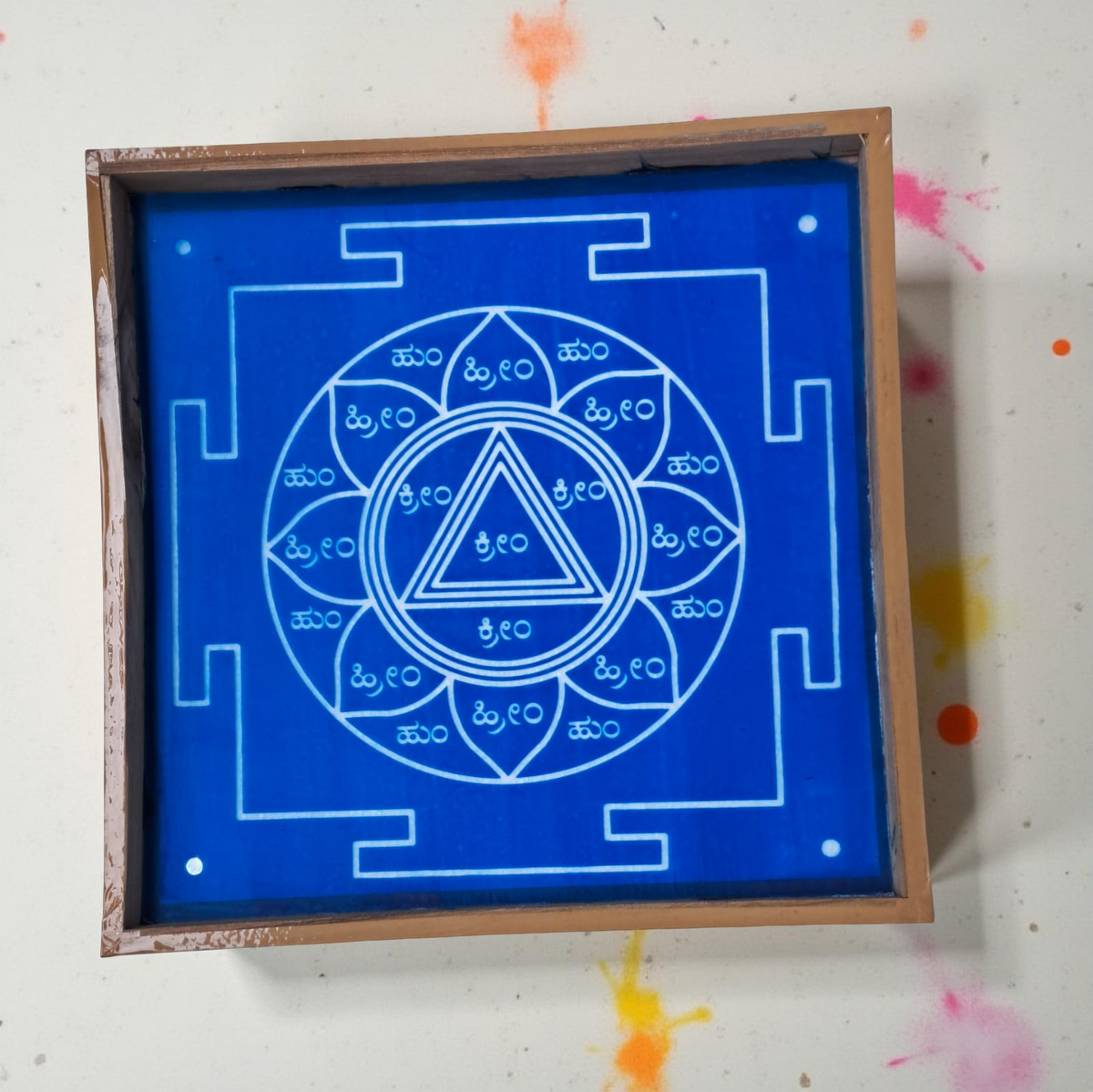 Siddha kali Yantra Rangoli Stencil Wooden Pack of 1 piece