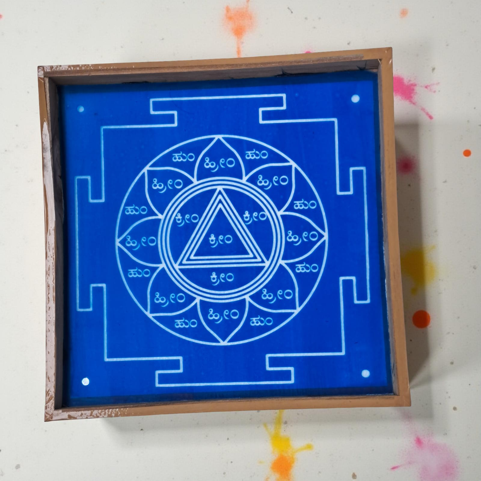 Siddha kali Yantra Rangoli Stencil Wooden Pack of 1 piece