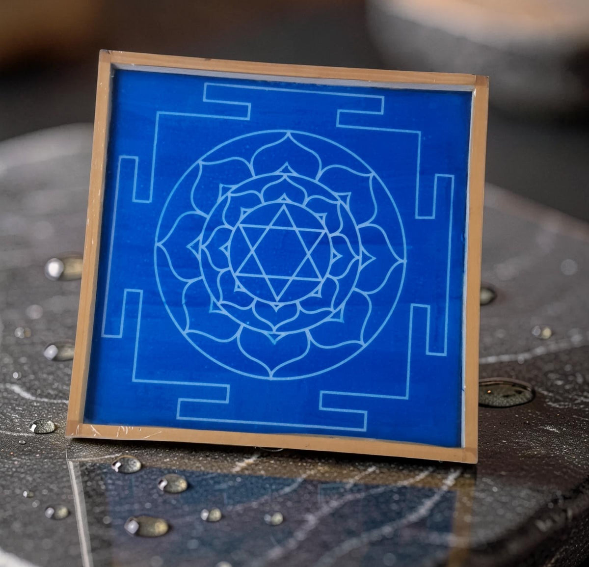 Bhubaneshwari Yantra Rangoli Design Stencil Wooden Pack of 1 piece
