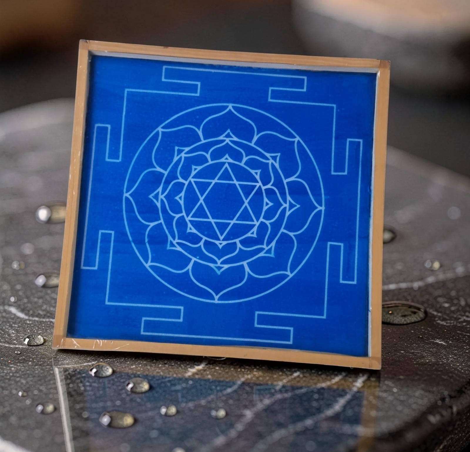 Bhubaneshwari Yantra Rangoli Design Stencil Wooden Pack of 1 piece
