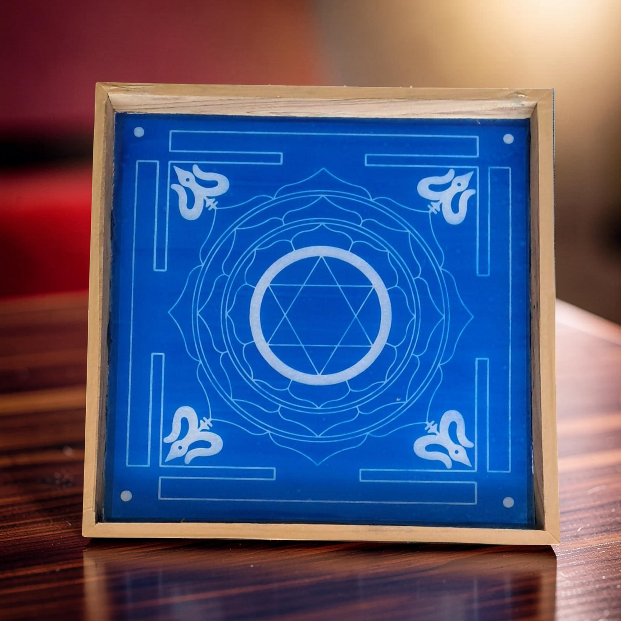 Maha Mrityunjaya Yantra Rangoli Design Stencil Wooden  Pack of 1 piece