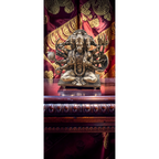 Sacred Lord Panchamukha Hanuman Solid Brass Mini Idol – 2.5 Inches | 135 Grams | Handcrafted Temple Murti | Unikraf