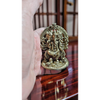Sacred Lord Panchamukhi Ganesh Solid Brass Mini Idol – 3.5 Inches | 260 Grams | Handcrafted Temple Murti | Unikraf