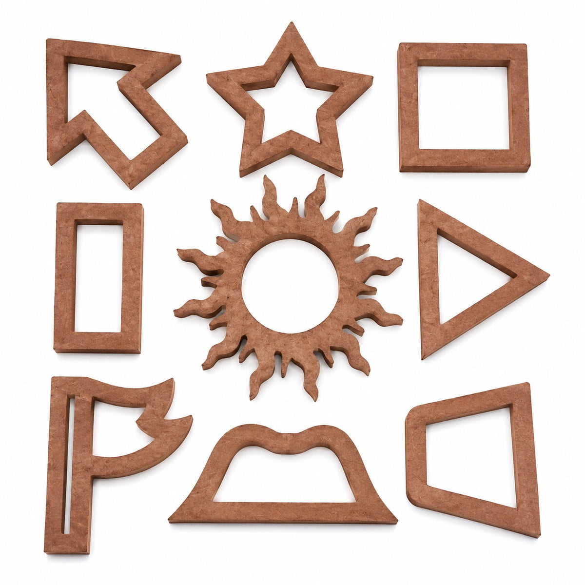Navagraha OPEN Set  Rice & Grain Rangoli Stencil | Reusable MDF Pooja Saanche for Homam, Pooja & Festival Decoration -Unikraf