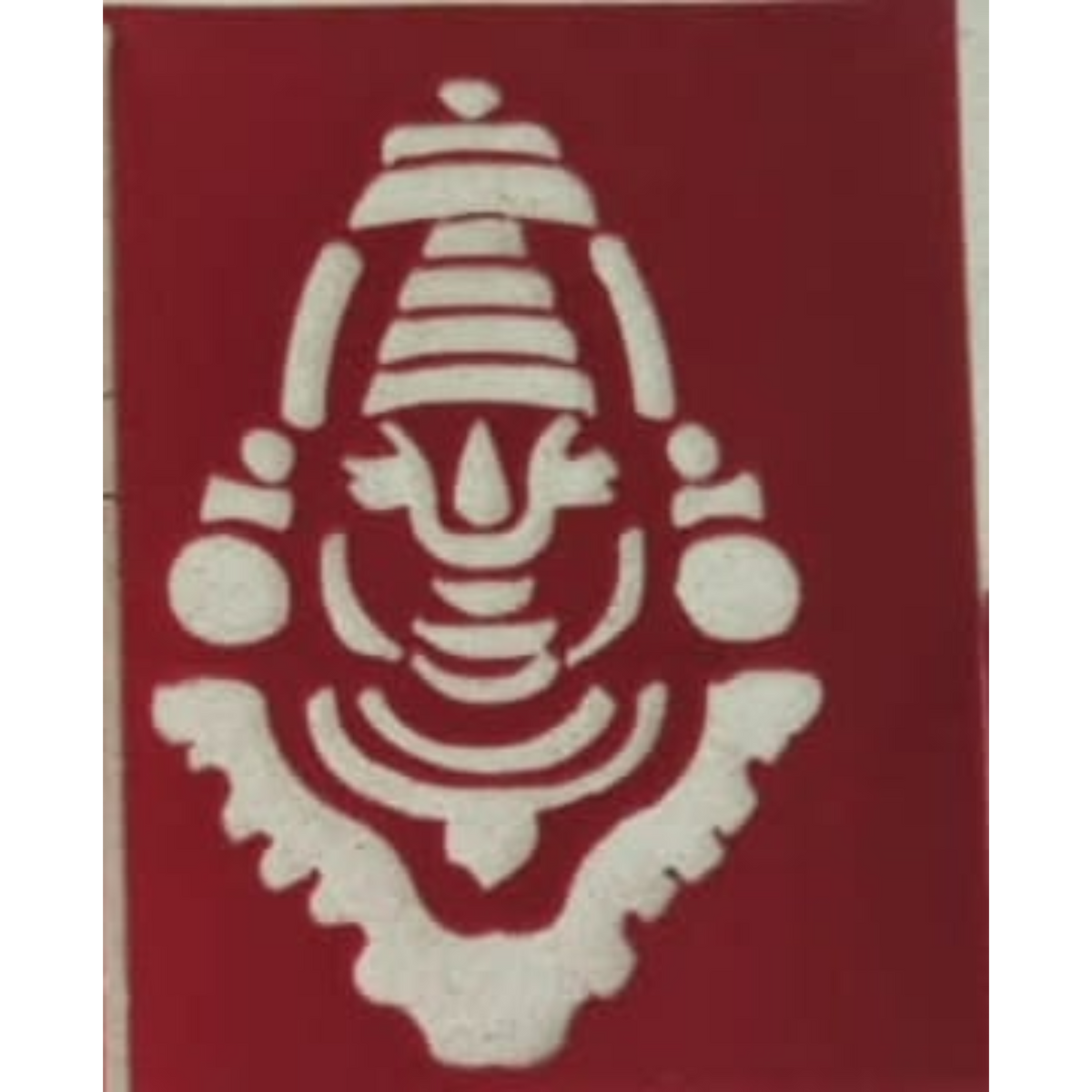 Lord Balaji Face Coconut Decoration Stencil - Unikraf