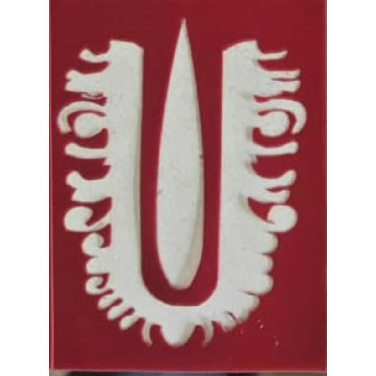 Sacred Vaishnava Tilak Coconut Decoration Stencil - Unikraf