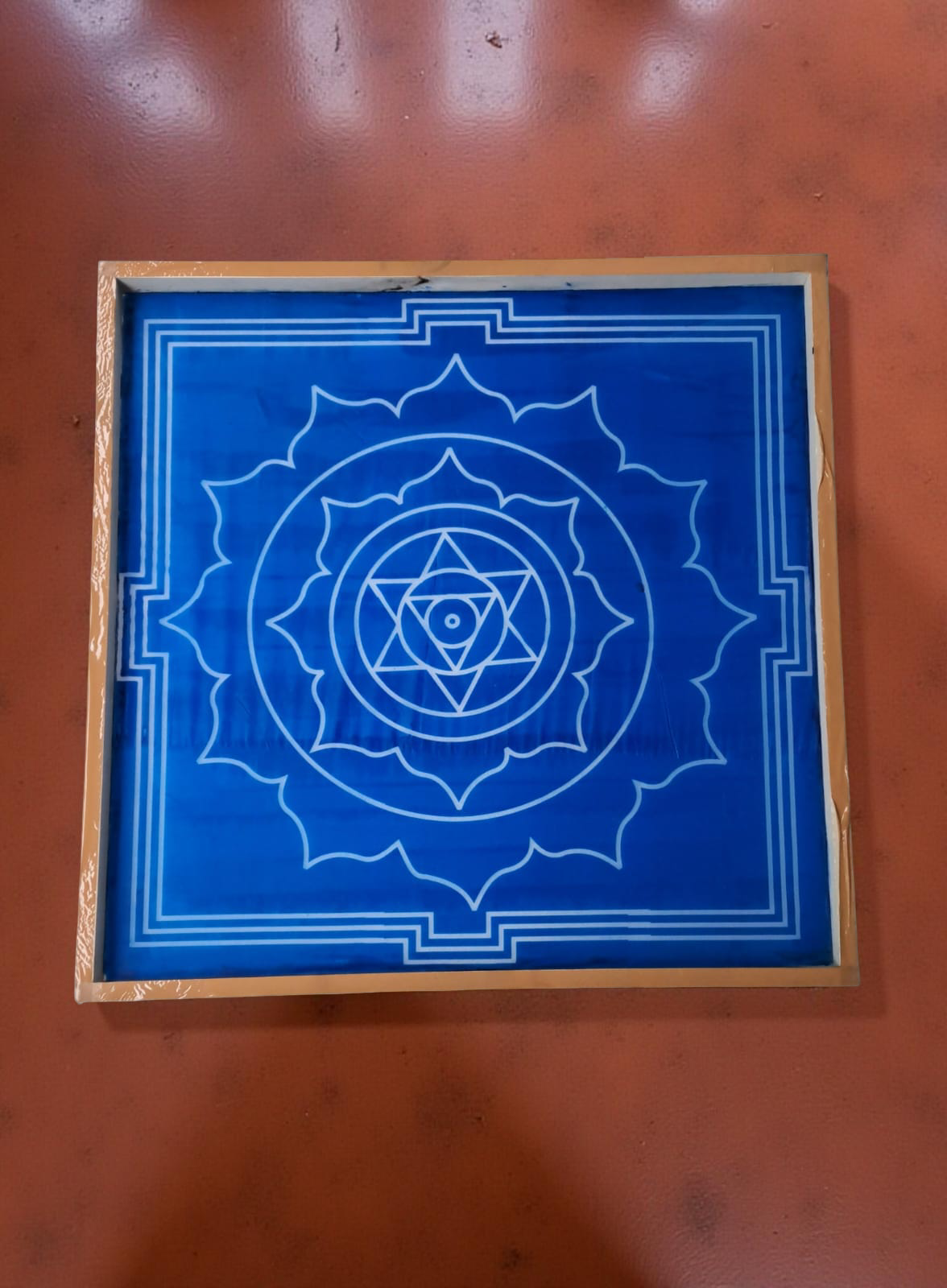 Surya Mandala Yantra 3 Rangoli Stencil Wooden Pack of 1 piece