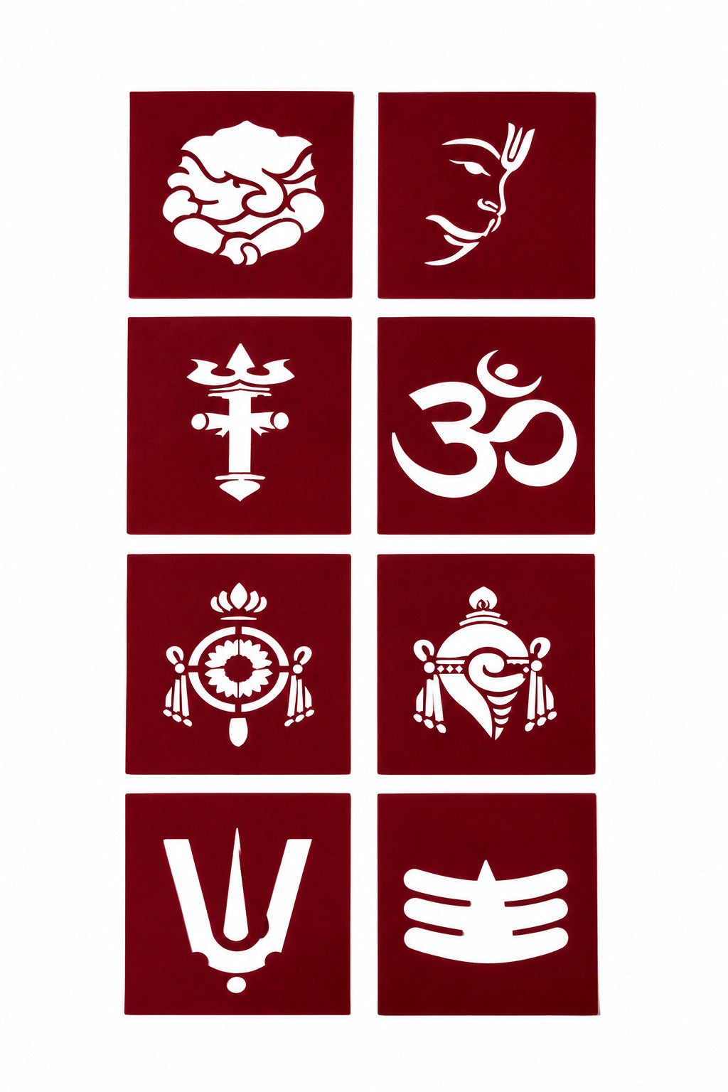 God Nama Coconut Stencil Pack - Set of 8 Stencils_Unikraf
