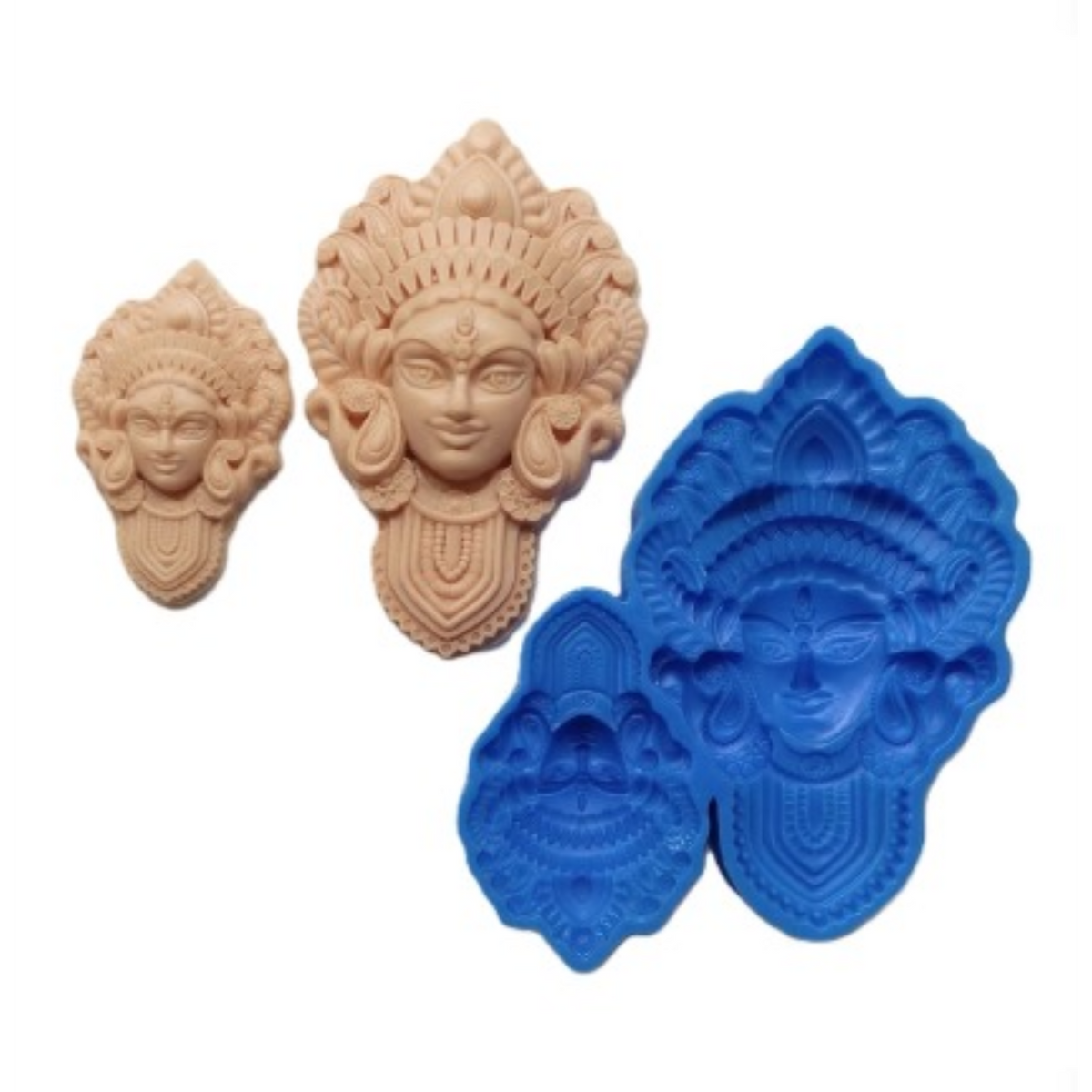 Durga Goddess Shakti Navratri DurgaPuja Dussehra Festive Celebration Worship Devotional Craft Silicone Mold-unikraf