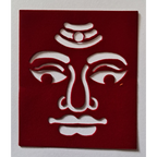 Lord Shiva Sacred Face Coconut Decoration Stencil - Unikraf