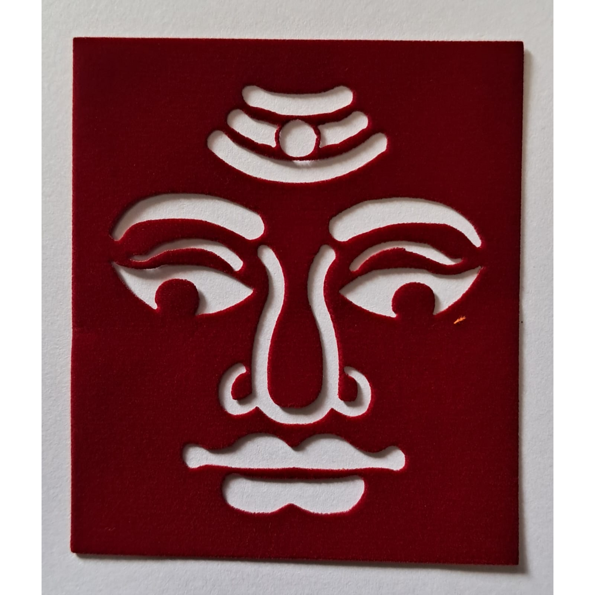 Lord Shiva Sacred Face Coconut Decoration Stencil - Unikraf
