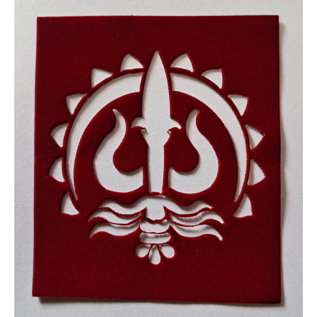 Shakti Trishul Symbol Coconut Decoration Stencil - Unikraf