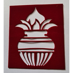 Purna Kalash Coconut Decoration Stencil - Unikraf