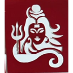Lord Shiva with Trishul Stencil Coconut Decoration Stencil - Unikraf