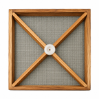Teak Wood Stainless Steel Net Kadumthudi Rangoli Stencil – 7 Inches