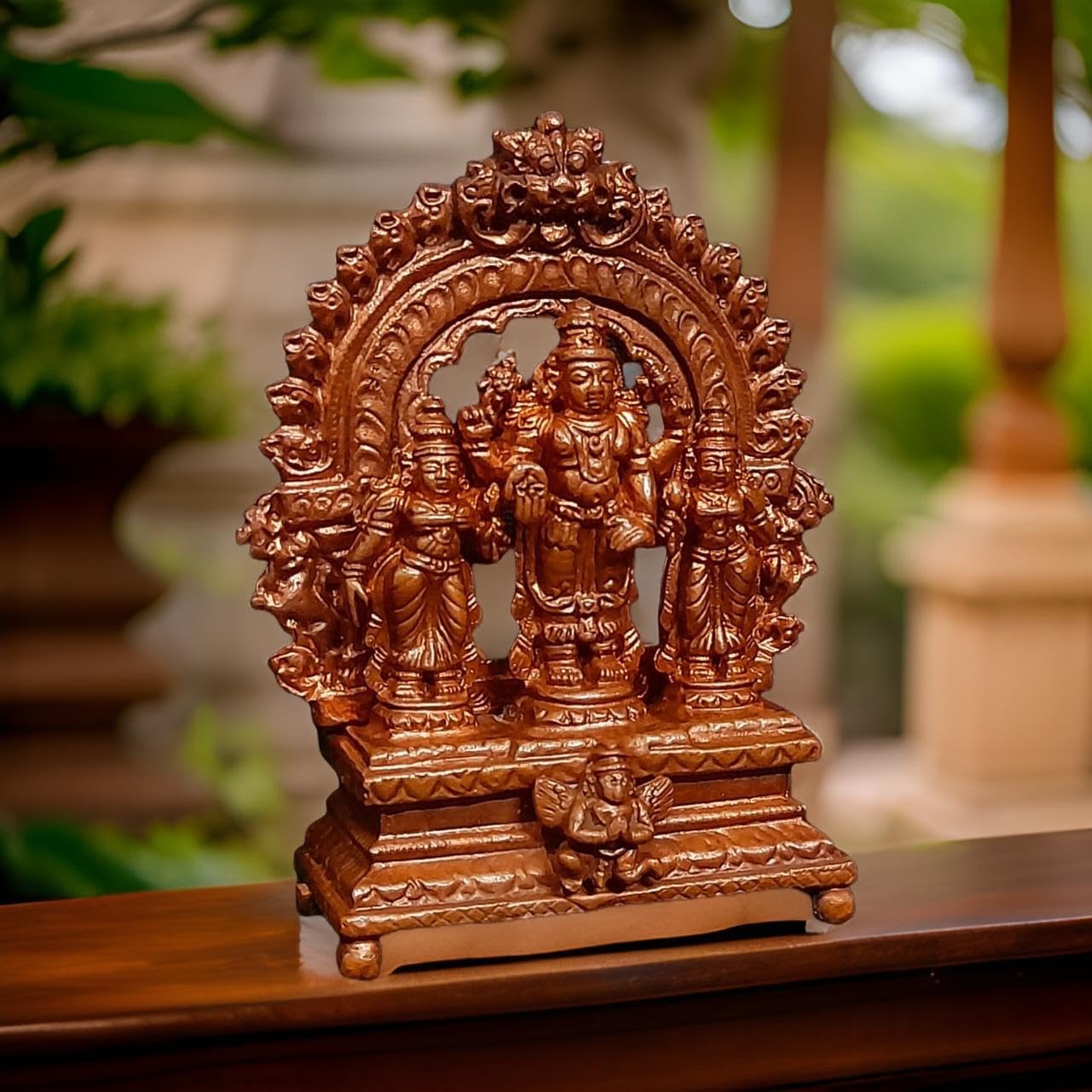 Sacred Copper Srinivasa Perumal Idol – 6 cm, 131 Grams, Handmade Antique Patina Finish, Pack of 1 Piece