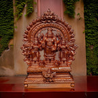Sacred Copper Srinivasa Perumal Idol – 6 cm, 131 Grams, Handmade Antique Patina Finish, Pack of 1 Piece
