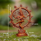 Copper Idols India, Handmade Natarajar, 3.3 Inches, 107G, Pack Of 1 Piece