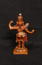 Sacred Copper Lord Rama Idol – 2 Inches, 35 Grams, Handmade Patina Antique Finish, Pack of 1 Piece
