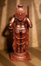 Brown Copper Idols Of Udupi Krishna, 5.7 Inches, 650G, Handmade Pack Of 1 Piece