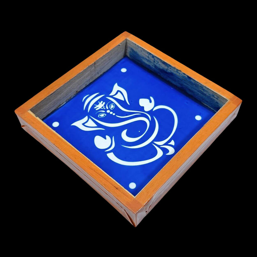 Unikraf  Ganesha Rangoli Stencil Wooden 5×5 Inches Pack of 1 Piece
