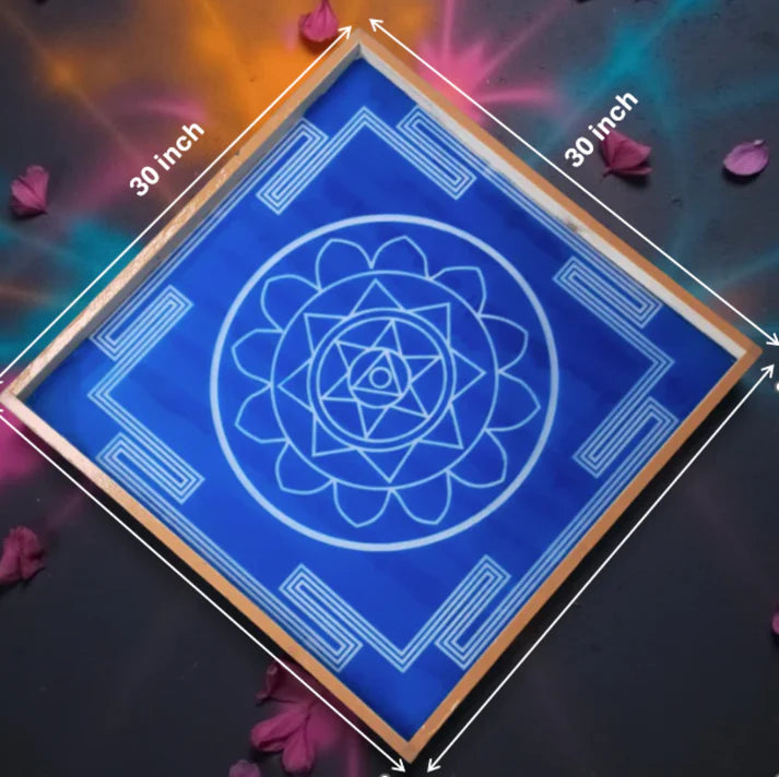 Unikraf  Jumbo Surya Mandala Yantra 1 Rangoli Stencil Wooden 30x30 Inches Pack of 1 piece