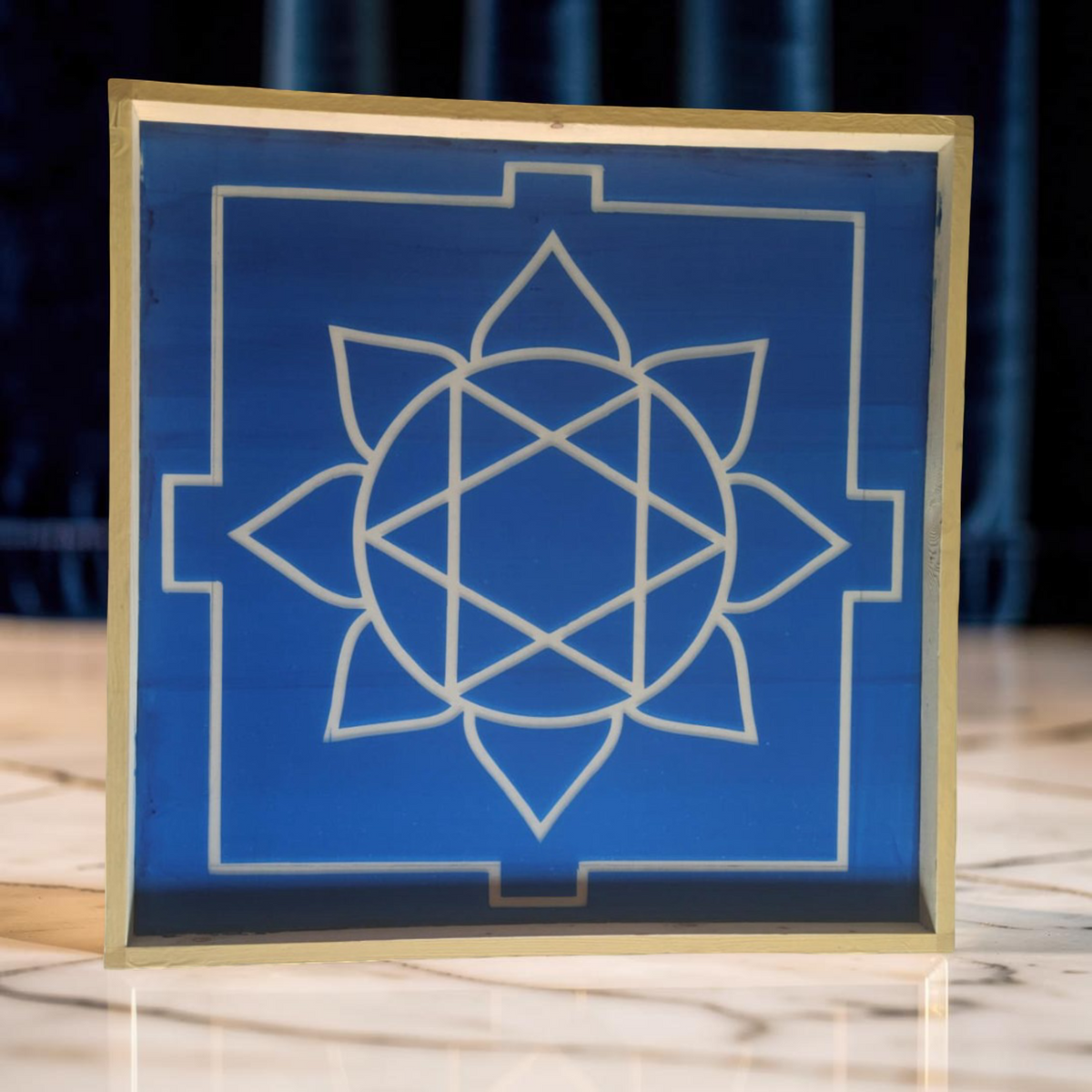 Ganesh Mandala Yantra Rangoli Design Stencil Wooden Pack of 1 piece