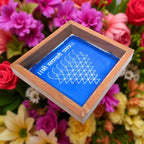 Unikraf  Saraswati Yantra Kolam Rangoli Stencil Wooden Small, 1 Piece (5x5 Inches)