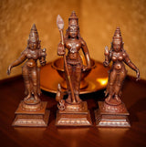 God Murugar With Valli And Deivanani