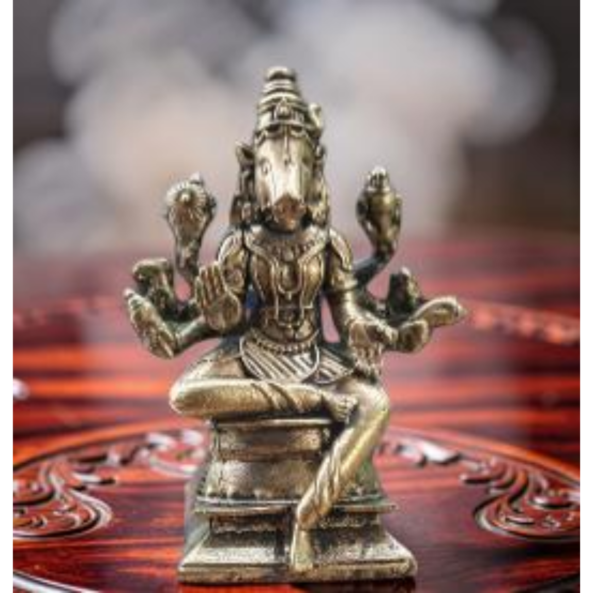 Sacred Lord Varahi   Solid Brass Mini Idol – 3 Inches | 130 Grams  | Handcrafted Temple Murti | Unikraf