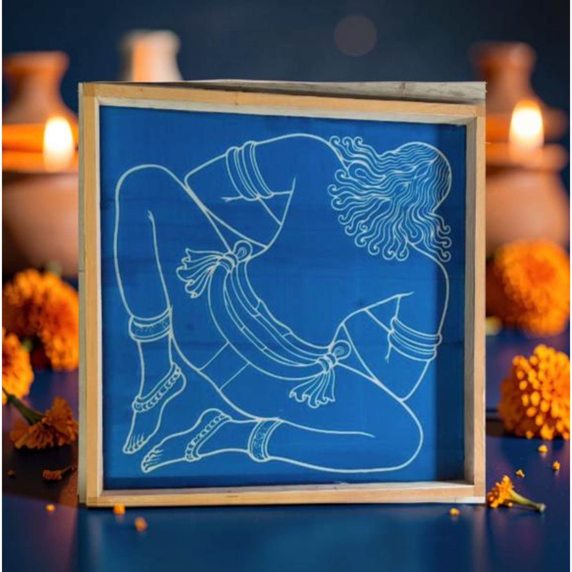 Vastu Purusha Model 3 Yantra Design Stencil Wooden Pack of 1 piece