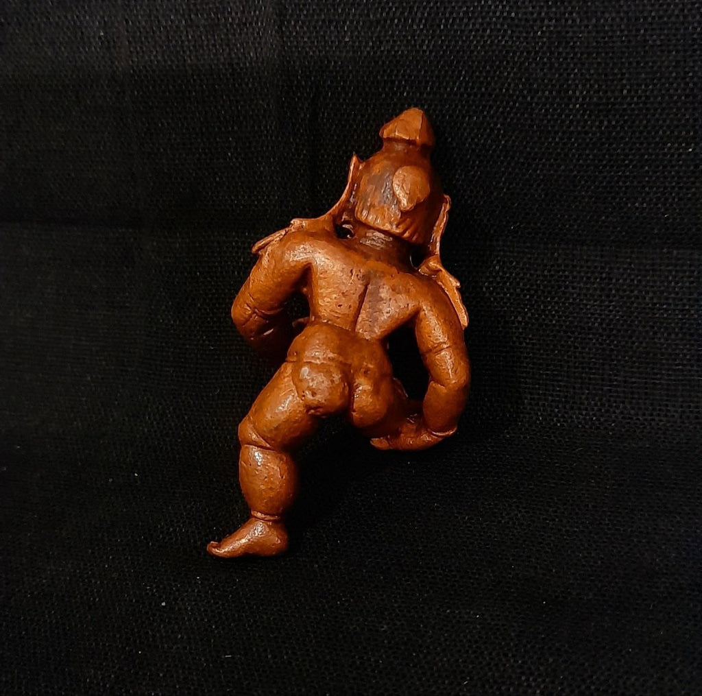 Brownish-Orange Copper Bal Krishna Sucking His Toe, 2.1 Inches,, 60G, Patina Antique Finish, Pack Of 1 Piece