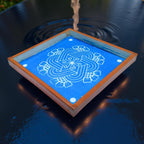 Unikraf Flower Padi Kolam Rangoli Stencil – 10×10 Inch Reusable Wooden Frame Template for Pooja Room, Entrance & Festival Decoration | Pack of 1